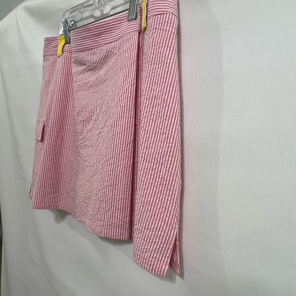 Lilly Pulitzer Skort pink white stripe seer sucker EC sz 4 - Picture 4 of 14